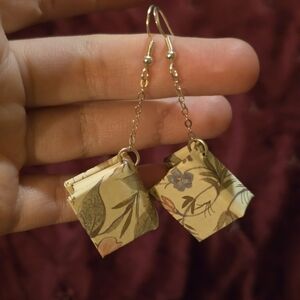 Floral Book Earrings